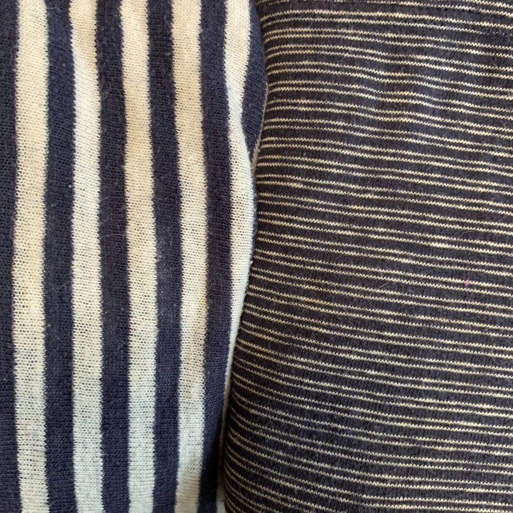 J Crew & Caslon Striped Linen Blend V-Neck T-Shirt Bundle Blue White Medium - Picture 11 of 11